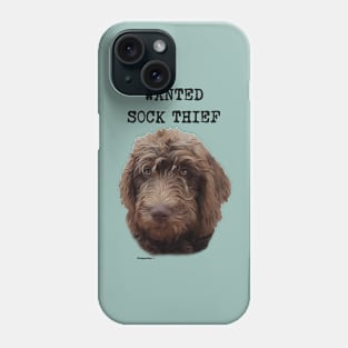 Doodle Dog Sock Thief Phone Case