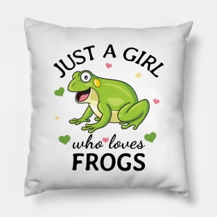 Just a Girl Who Loves frogs Gift Pillow