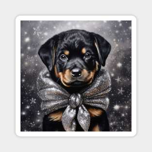 Glimmering Rottie Magnet