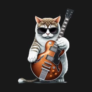 Cat Playing Guitar T-Shirt