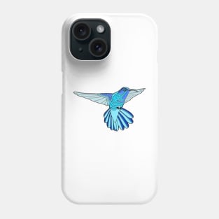 Blue Hummingbird Phone Case