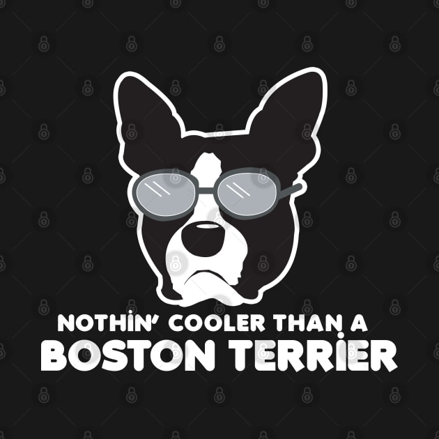 Boston Terrier Neutral Gray Pattern - Cool Like a Boston Terrier Funny Dog Gifts by JessDesigns