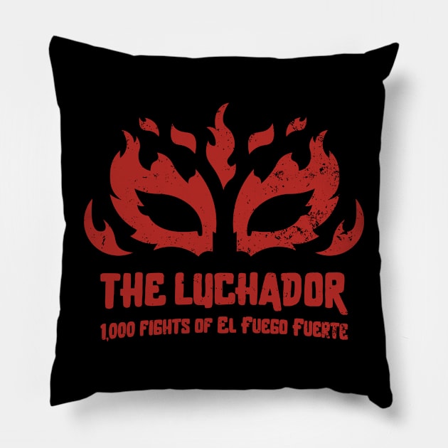 The Luchador: 1,000 Fights of El Fuego Fuerte (Audio Drama Podcast) RED Pillow by theluchadorpod