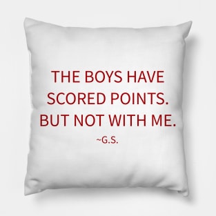 The Boys Have Scored Points But Not With Me" - Funny Guenther Steiner Quote Design for Racing Fans Pillow