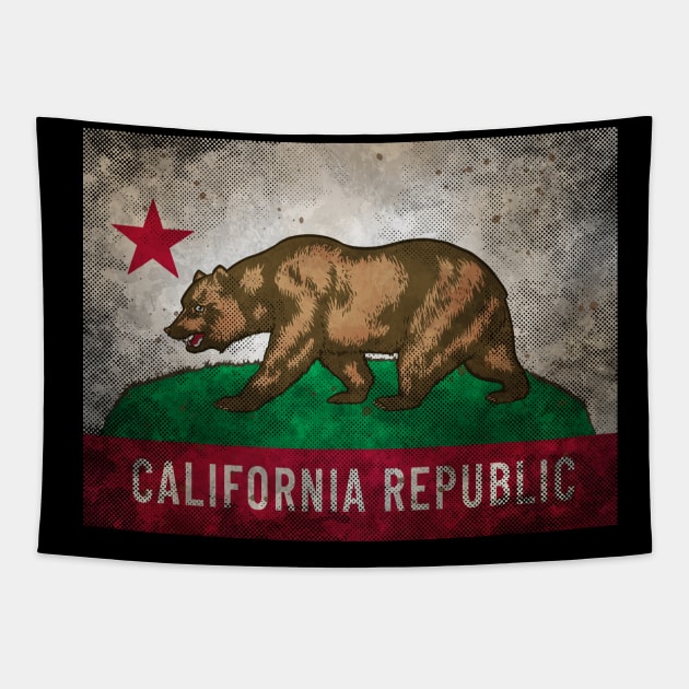 California Bear Flag (vintage Grunge Style) #2 Tapestry by Winya