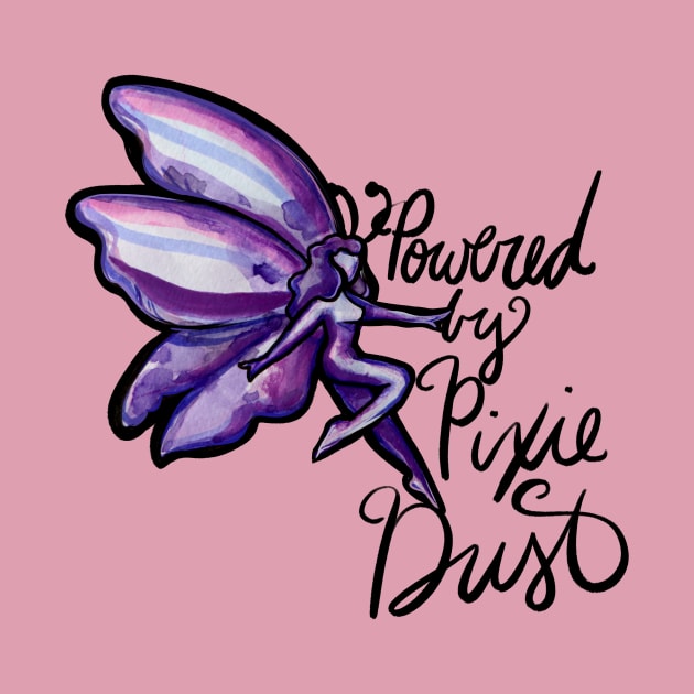 Powered by Pixie Dust Purple Fairy by bubbsnugg