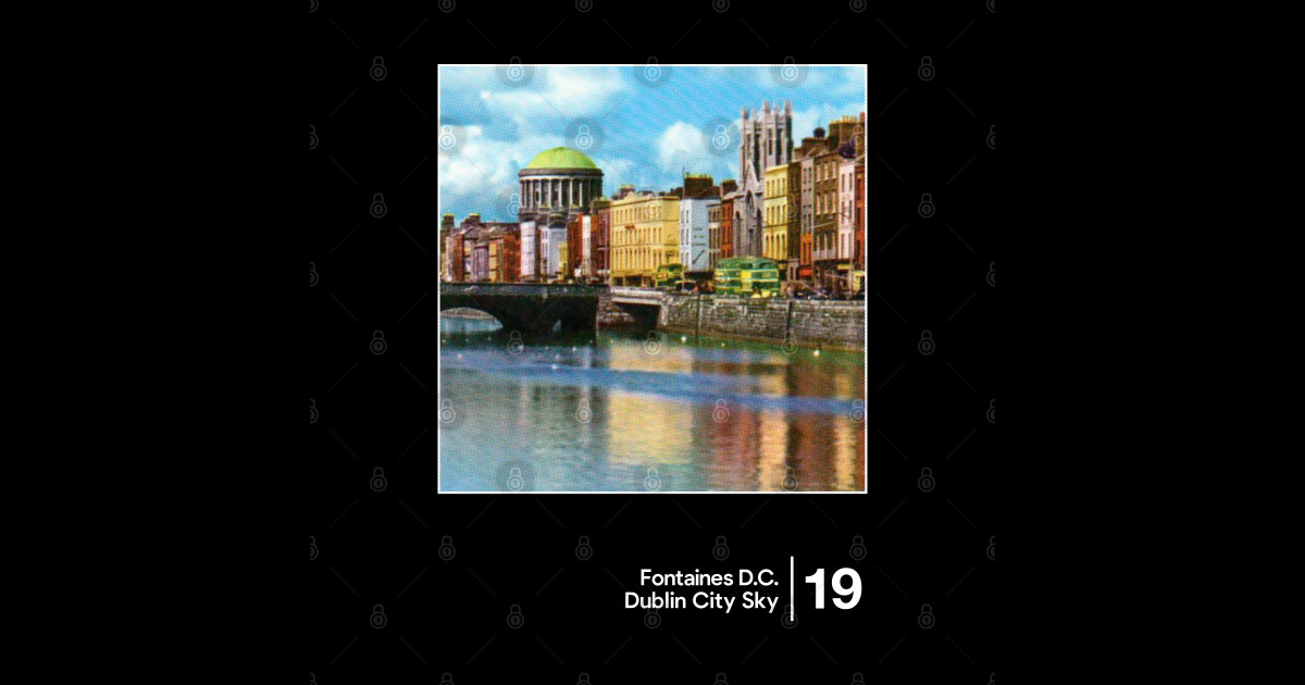 Fontaines D.C. Dublin City Sky / Minimalist Style Graphic Design