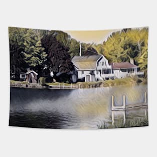 Life on the Lake Tapestry