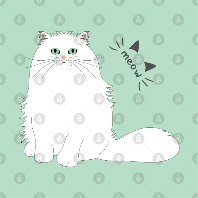 Persian Cat Meow by LulululuPainting