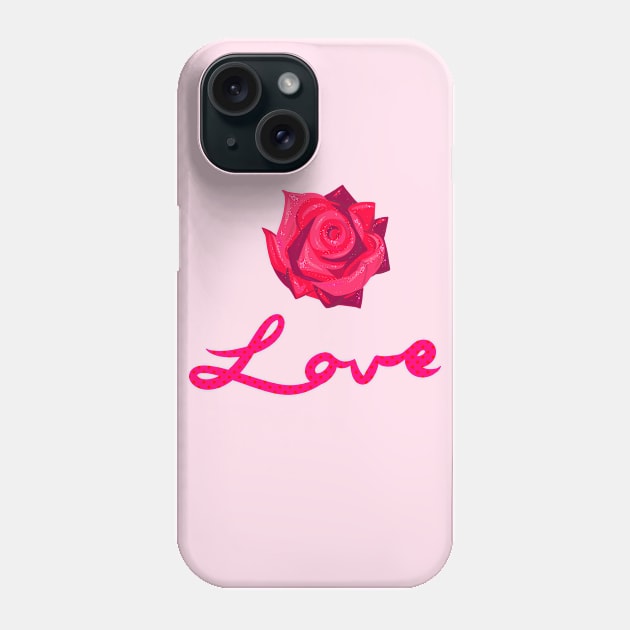 Sparkly Rose Phone Case by ShinyBat