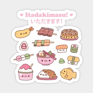 Cute Japan Food Sushi Ramen Itadakimasu Magnet