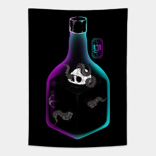 Kraken in Bottle whiskey Tapestry