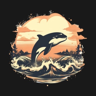 Orca Whale Tshirt, Killer Whale Shirt, Marine Biology Beach Marine Biologist Gifts, Ocean Conservation Environmental Tee, Animal Vintage T-Shirt