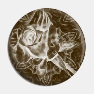 Rose infrared in brown Pin