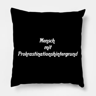 Mensch mit Prokrastinationshintergrund Pillow