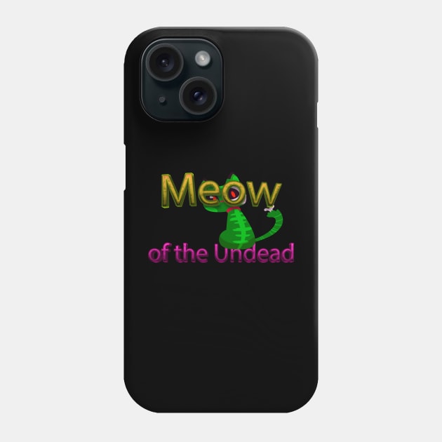 Meow Of The Undead Paws & Claws: Halloween cat Prints with Pets Phone Case by Mirak-store 