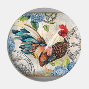 Ironwork Rooster C Pin