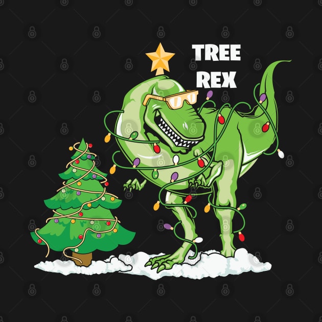 Tree Rex T-rex Christmas Tree Dinosaur Xmas Gift by BadDesignCo