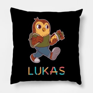 Einschulung Eule Lukas Pillow