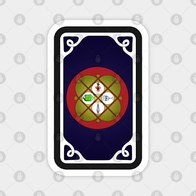 Tarot Card Back Magnet by jazmynmoon