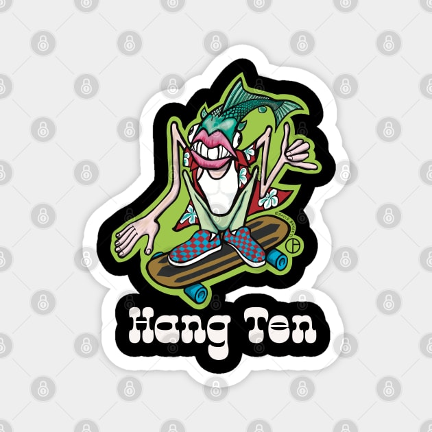 Hang Ten Fish Head Magnet by Art from the Blue Room