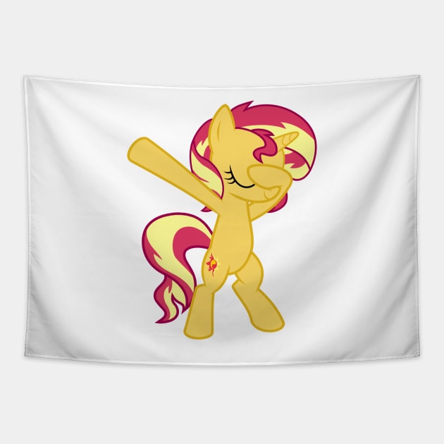 Sunset Shimmer Dabbing Tapestry by Wissle