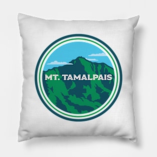 Mt. Tamalpais Type within circle Pillow