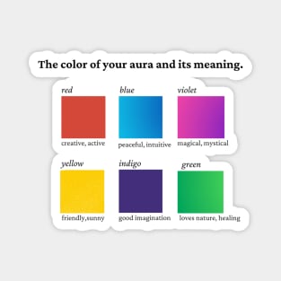 The color of your aura and its colors. Magnet