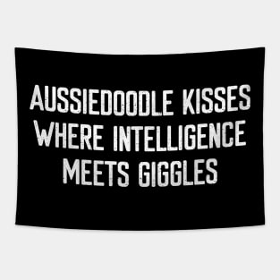 Aussiedoodle Kisses Where Intelligence Meets Giggles Tapestry