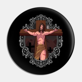 Jesus Christ Christian God Religious Savior Cross Pin