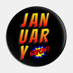 January born comic strips funny gift Pin