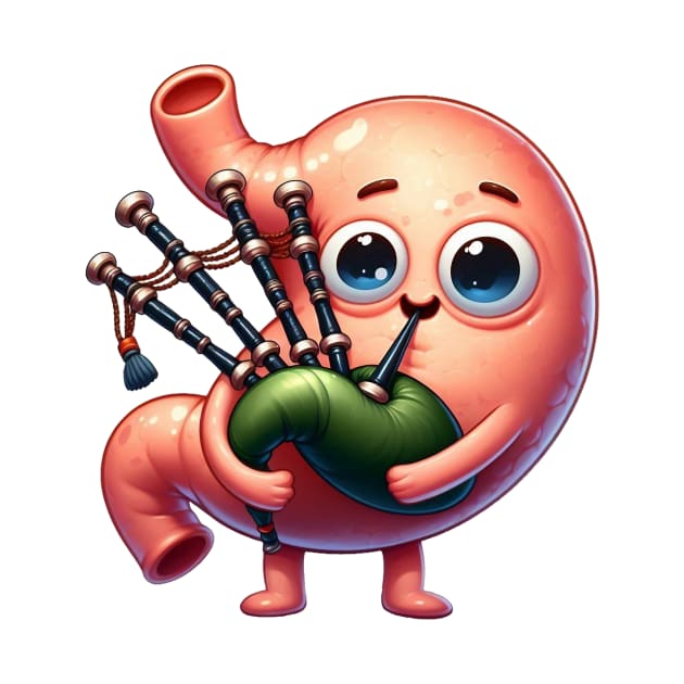 Cute Stomach Playing Bagpipes by Dmytro