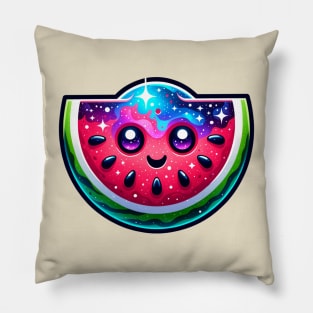 Slice of a Cute Kawaii Galaxy Watermelon Pillow