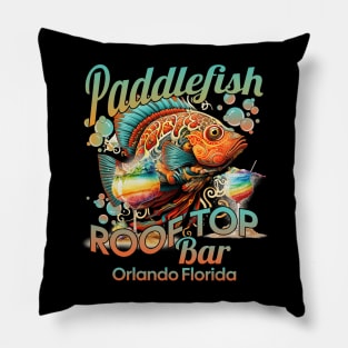 Paddlefish Rooftop Bar Orlando Florida Springs Pillow