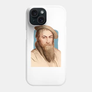 English Poet Thomas Wyatt illustration Phone Case