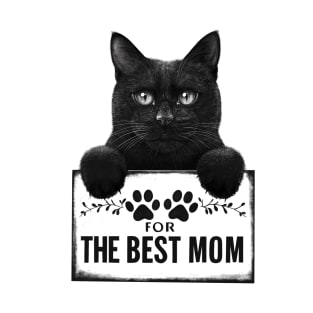 Black cat for the best mom T-Shirt