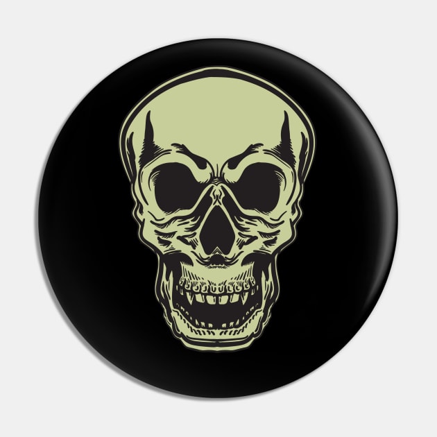 Skull Head Pin by Excela Studio