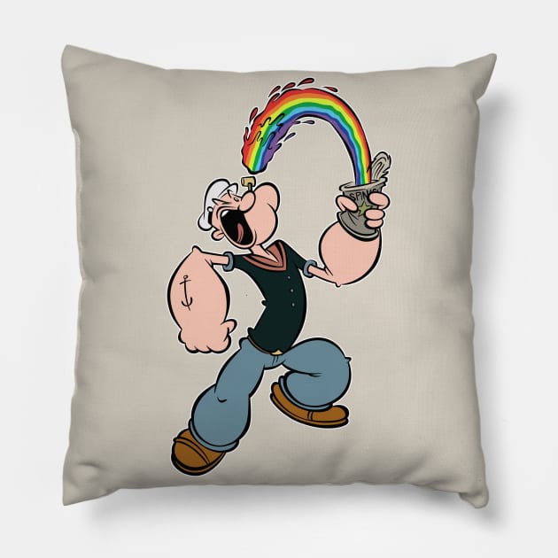 Taste the Rainbow (outlined) Pillow by westinchurch