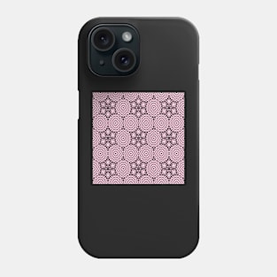 Playful Pink and Black Mandalas with 3D Boxes Phone Case