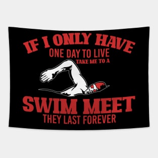 Swimming Competition Funny Novelty Tshirt Tapestry