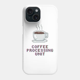 Coffee processing unit Pixel Art Phone Case