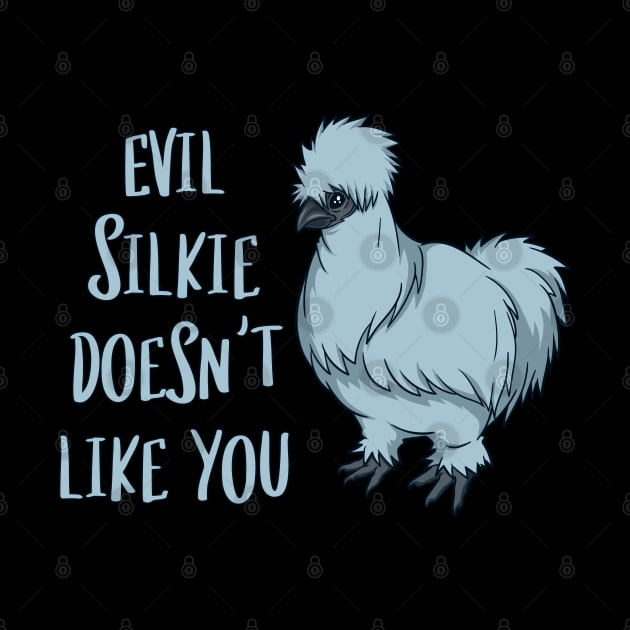 Evil Silkie doesn't like you - Silkie Chicken by Modern Medieval Design