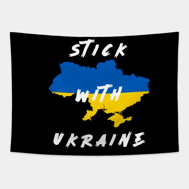 stick with ukraine black Shirt, Support Ukraine Shirt, Stand with Ukraine shirt, Puck Futin Shirt, Ukraine Flag Shirt, Ukranian Shirt, Ukraine Gifts Tapestry by black lynx