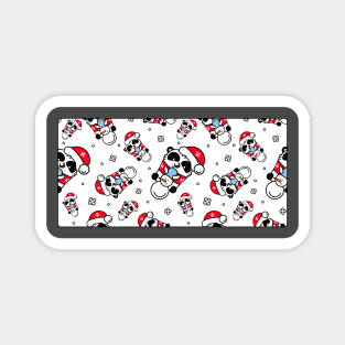 Kawaii Panda Christmas Celebration Magnet