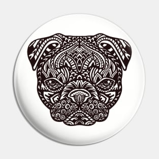 Pug Mandala Tattoo Pin