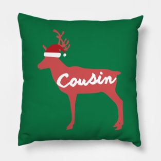 Cousin Reindeer Family Group Christmas Eve Matching Pillow