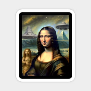 Mona Lisa from space on a space craft for space lovers Magnet