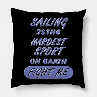 Sailing Sailboat Girls Women's Wind Harbour Coast Pillow