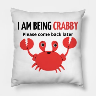 i am being crabby please come back later Pillow