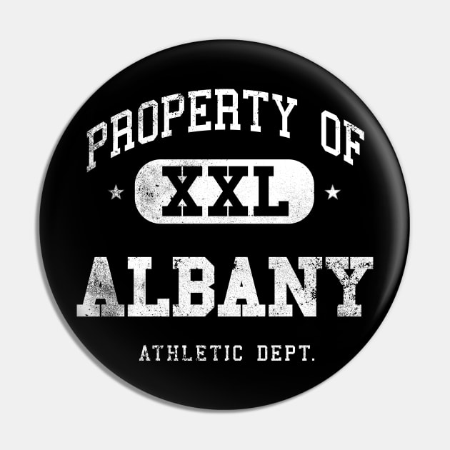 Albany Vintage Retro Distressed College Property Athletic Pin by property_of_xxl